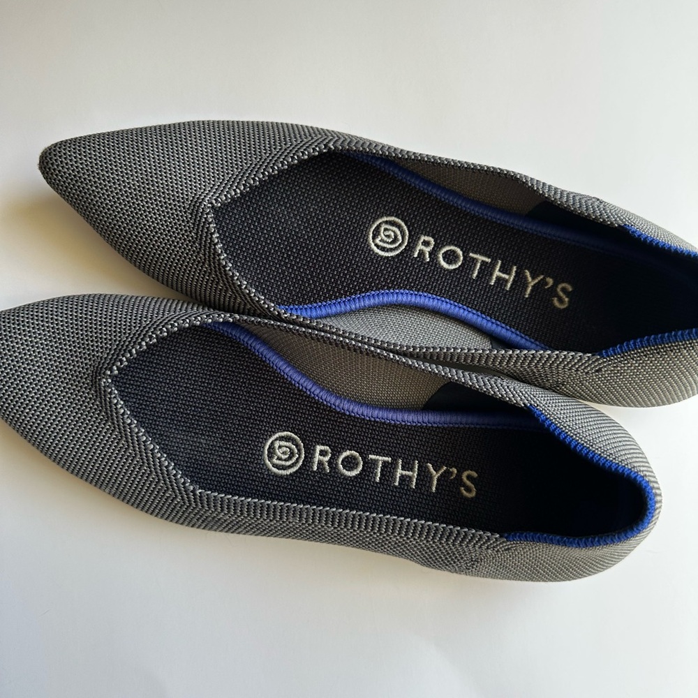 Rothy's Charcoal and Blue Women's Flats